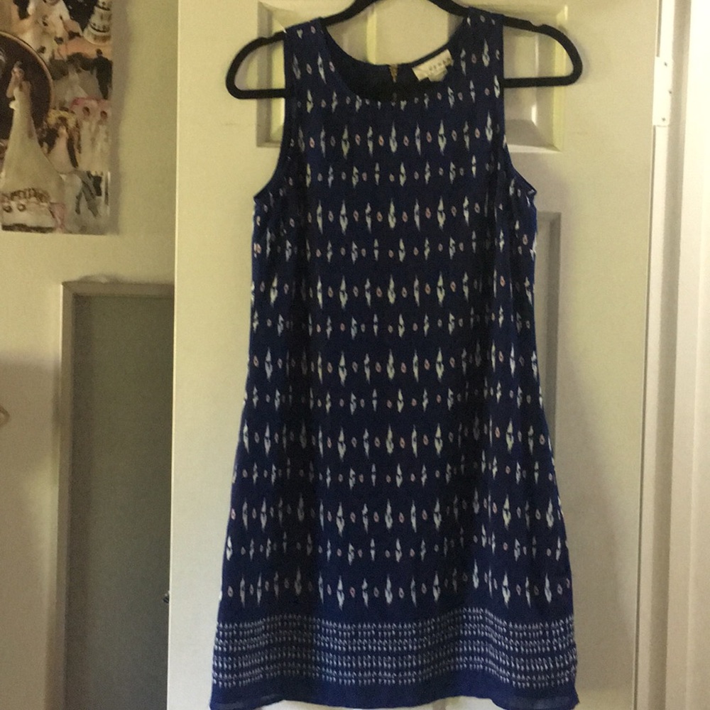 Blue patterned dress